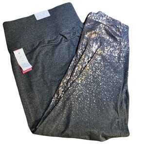 NWT Lane Bryant Rose Gold Glitter 7/8 Legging